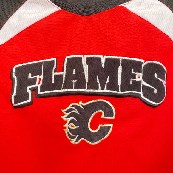 Vintage NHL Official Flames Jersey Mighty Mac Sports Boy's Kid's Unisex - Picture 4 of 9